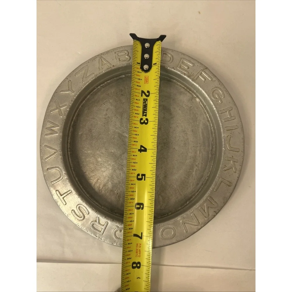 Vintage Alphabet Holdfast Junior Baby Plate Patented No. 1177728 Decor Read